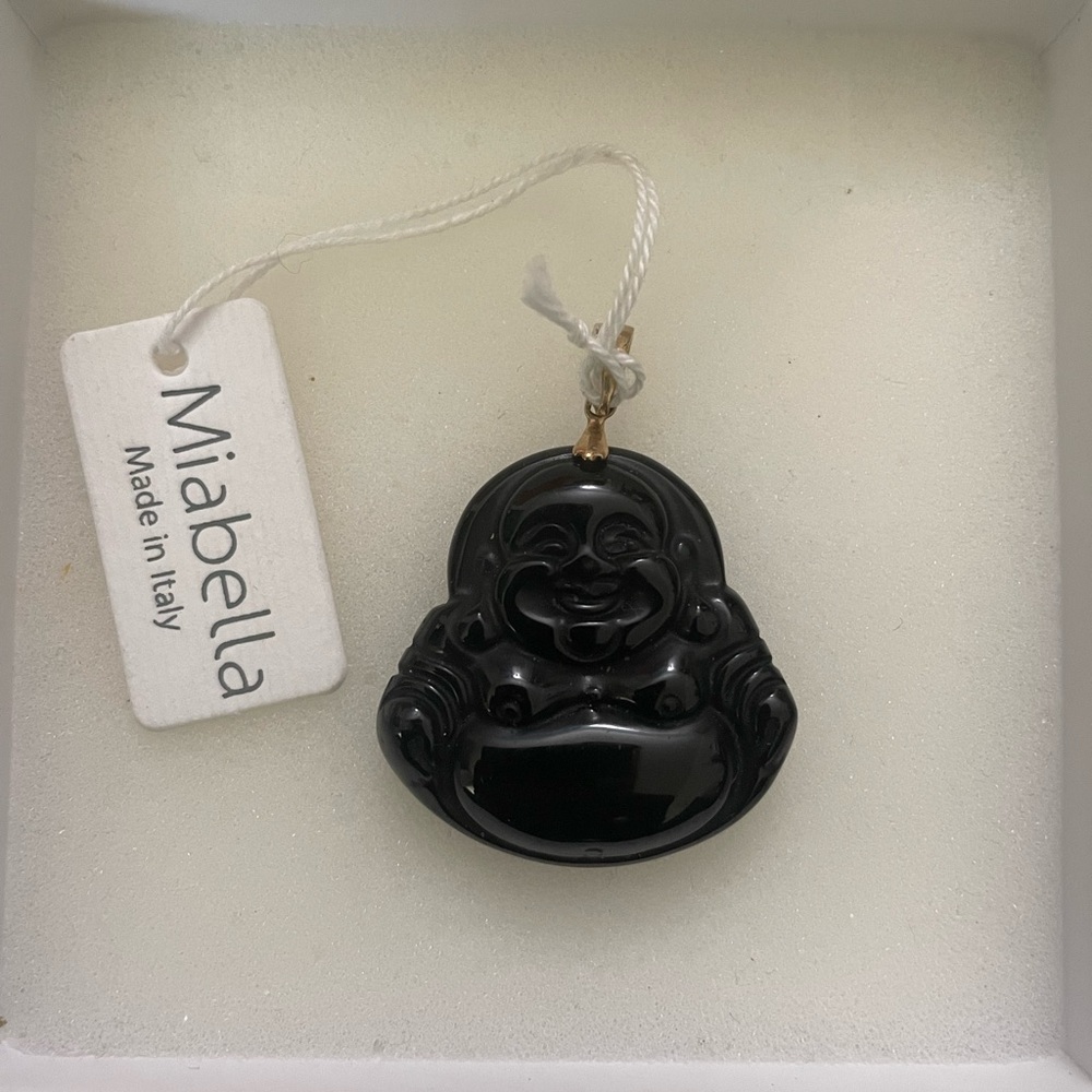 Black onyx Buddha pendant.
